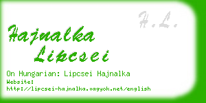 hajnalka lipcsei business card